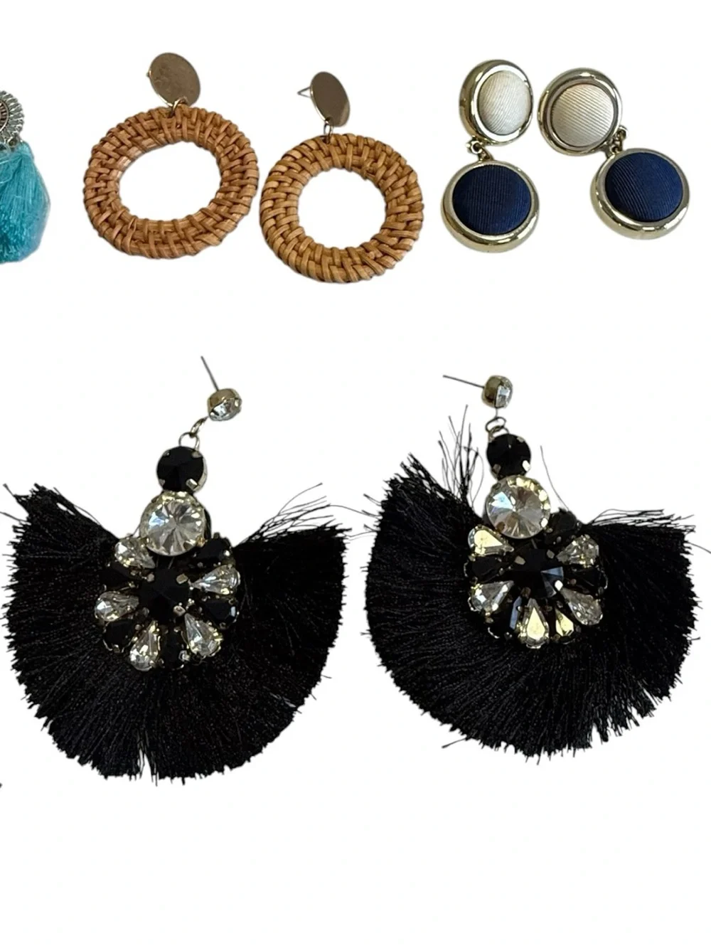 Trendy Statement Earring Bundle Bright Colorful Boho Glam tassel‎ Jewelry Lot